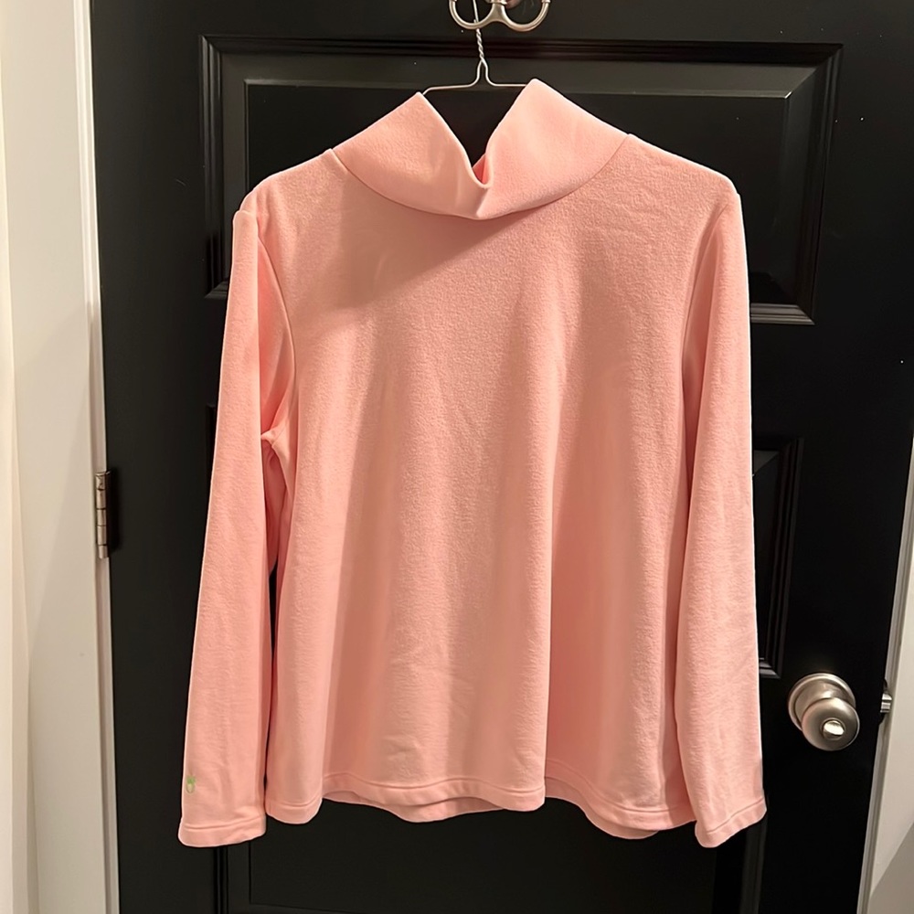 Dudley Stephens 
Greenpoint Turtleneck in Terry Fleece (Pink) - XL (14-16)